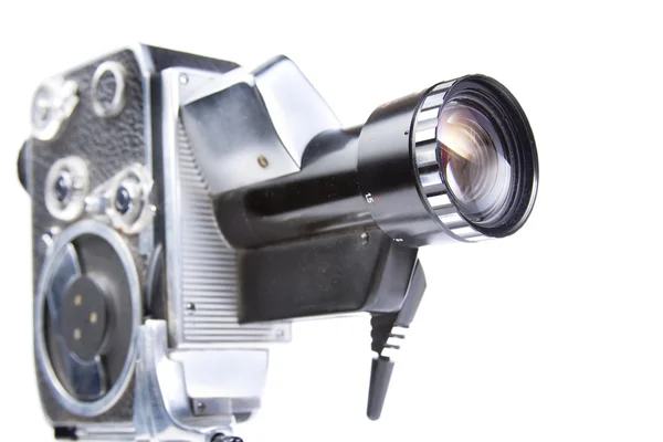 Vintage 8mm camera isolated on white — Stock Photo, Image