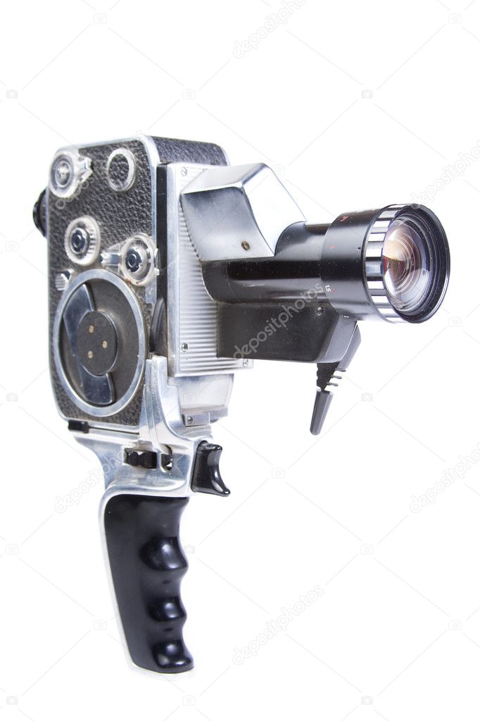 statisch Monografie Overredend Vintage 8mm camera isolated on white Stock Photo by ©fergregory 12283313