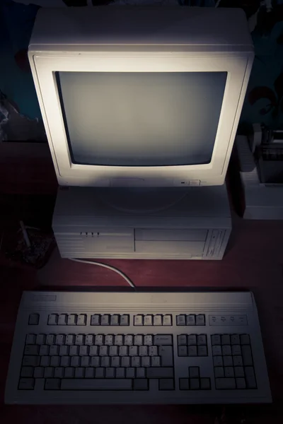 Dramatic lighting image of an old, vintage workspace — Stock Photo, Image