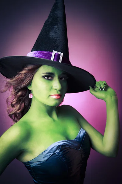 Cute and Sexy Halloween witch — Stock Photo, Image