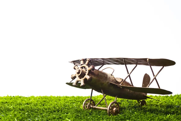 Samolot zabawka izolowany na białym — Zdjęcie stockowe