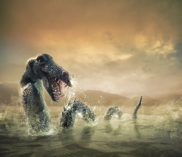 Monstro de Loch Ness — Fotografia de Stock