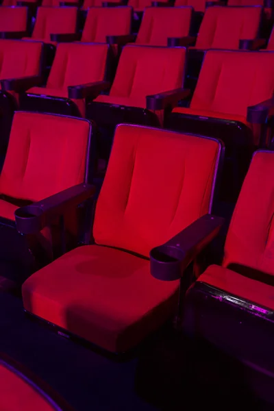 Rows of empty theater seats — Stock Photo, Image