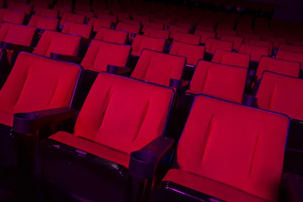 Rows of empty theater seats — Stock Photo, Image