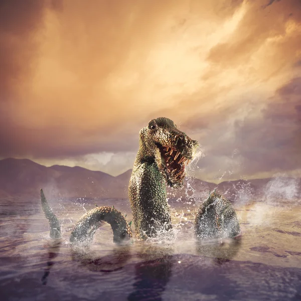 Monstro de Loch Ness — Fotografia de Stock