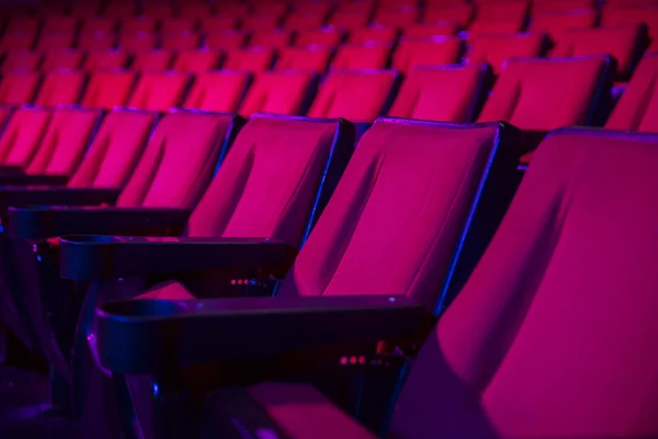 Rows of empty theater seats — Stock Photo, Image