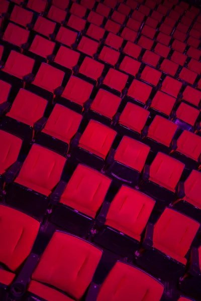 Rows of empty theater seats — Stock Photo, Image