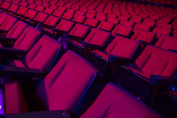 Rows of empty theater seats — Stock Photo, Image