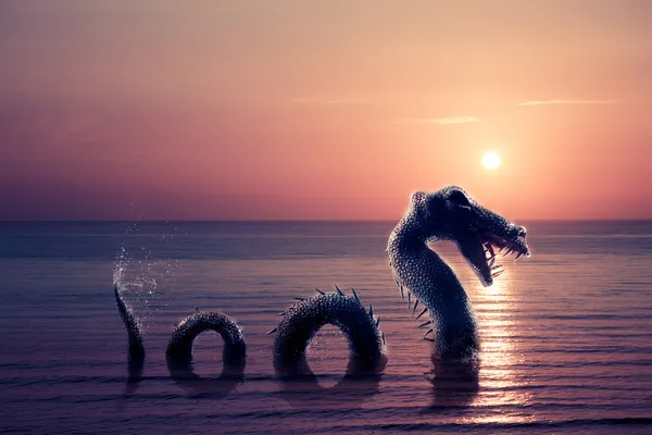 Scary Loch Ness Monster — Stock Photo, Image