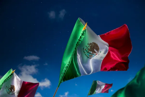 Mexikanska flaggor — Stockfoto