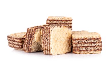 beyaz arkaplanda wafer kare izole.