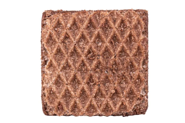 Waffel Quadratische Schokolade Isoliert Auf Weißem Hintergrund — Stockfoto