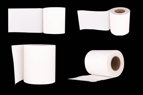 Toalettpapper Isolerad Vit Bakgrund — Stockfoto