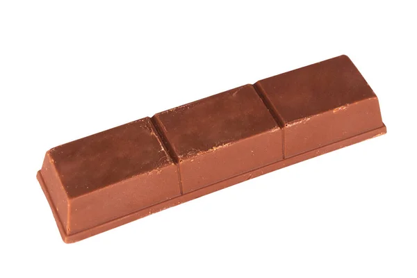 Wafer Chocolate Leite Isolado Fundo Branco — Fotografia de Stock