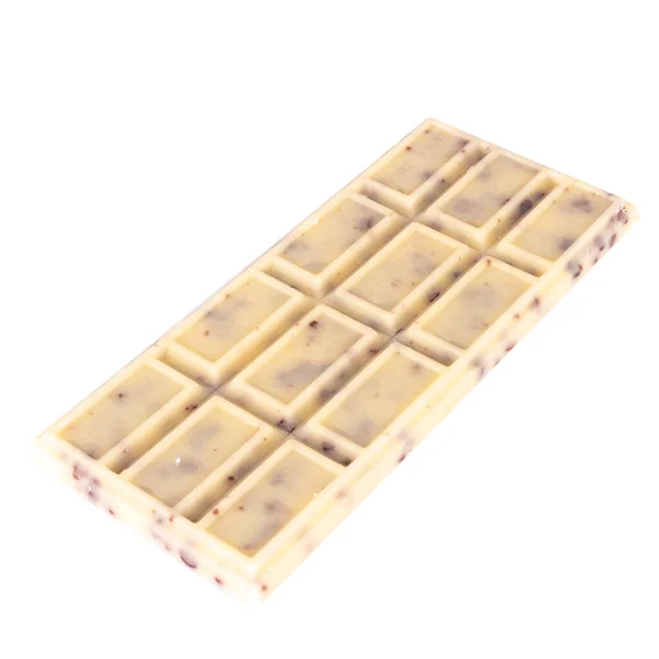 Fehér Csokoládé Süti Bit Izolált Fehér Alapon — Stock Fotó