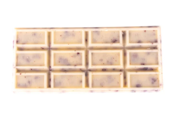 Biscotti Cioccolato Bianco Pezzi Isolati Sfondo Bianco — Foto Stock