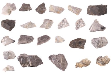 Granit beyaz arkaplanda izole edilmiş.