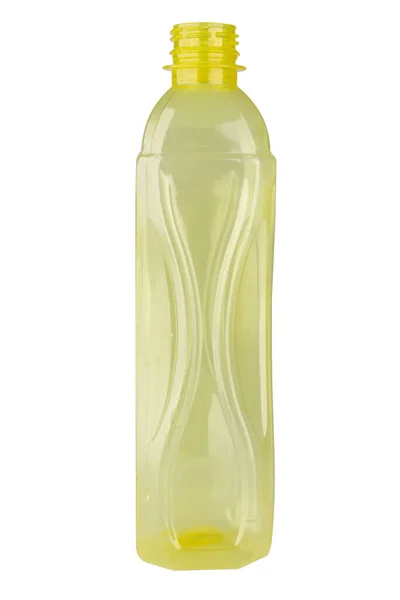 Бутылка Желтого Цвета Белом Фоне — стоковое фото