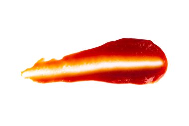 Beyaz arka plan üzerinde izole domates ketçap.