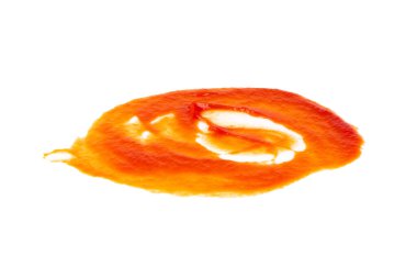 Beyaz arka plan üzerinde izole domates ketçap.