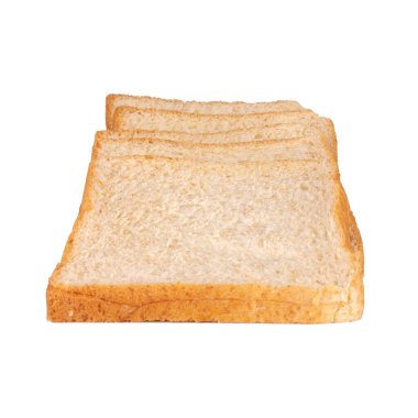 ekmek beyaz arkaplanda izole edildi.