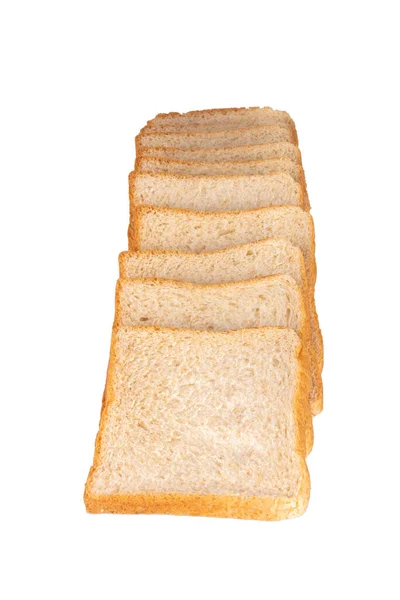 Chleb Izolowany Białym Tle — Zdjęcie stockowe