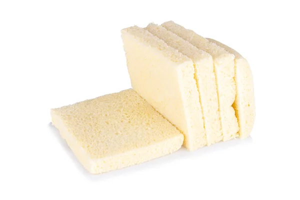 Brot Krustenlos Isoliert Auf Weißem Hintergrund Rand — Stockfoto