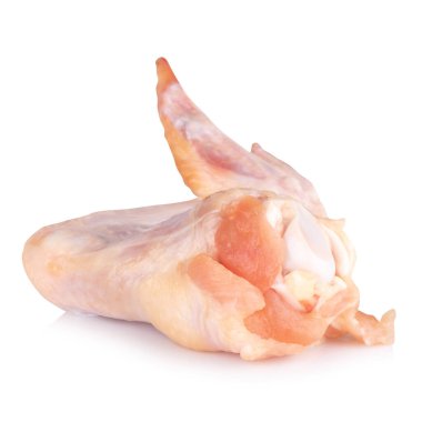 chicken wing fresh isolated on white background.