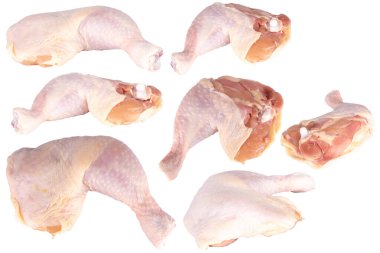 Tavuk budu beyaz arkaplanda taze izole edilmiş..