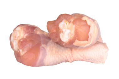 chicken drumstick fresh isolated on white background.