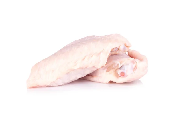 Kurczak Środkowe Skrzydła Izolowane Białym Tle — Zdjęcie stockowe