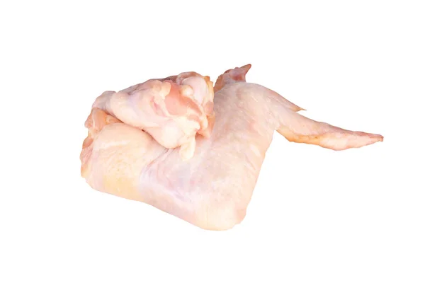 Skrzydło Kurczaka Świeże Izolowane Białym Tle — Zdjęcie stockowe