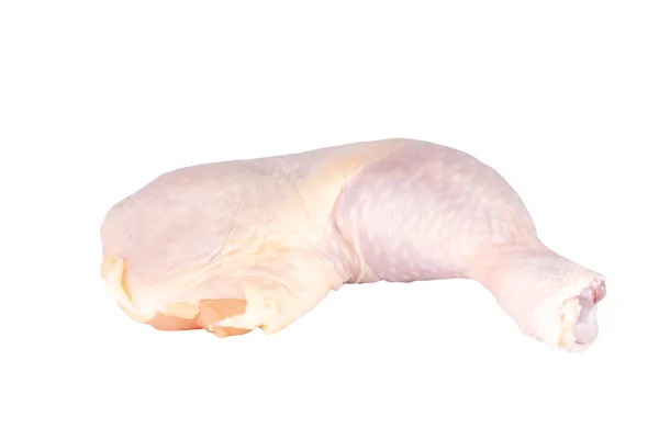 Kyckling Trumsticka Färsk Isolerad Vit Bakgrund — Stockfoto