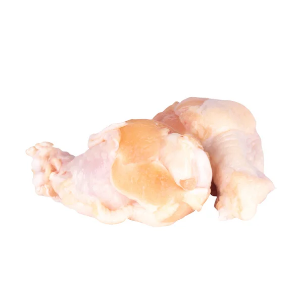 鸡翅鲜嫩 背景为白色 — 图库照片