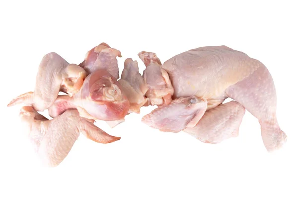 Chicken Collection Fresh Isolated White Background — Foto Stock