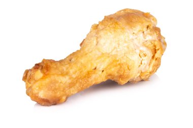 chicken drumstick fried isolated on white background.