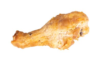 chicken drumstick fried isolated on white background.