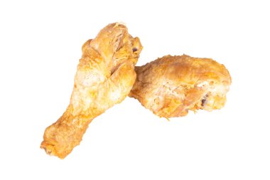 chicken drumstick fried isolated on white background.