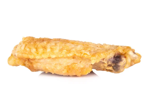 Kyckling Mitten Vingar Stekt Isolerad Vit Bakgrund — Stockfoto