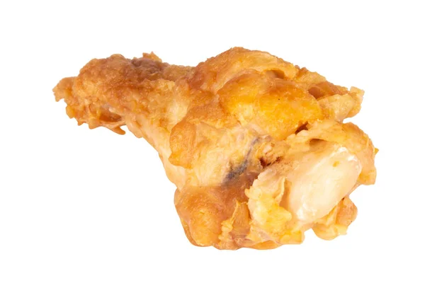 Kyckling Trumstick Stekt Isolerad Vit Bakgrund — Stockfoto