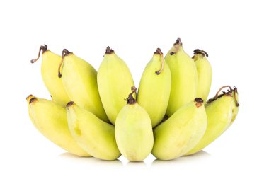 Beyaz arkaplanda izole edilmiş muz.