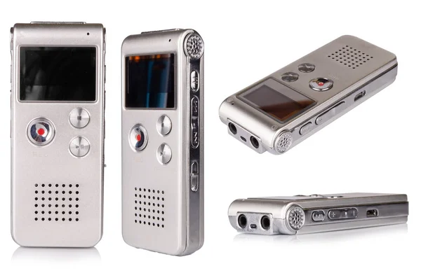 Beyaz arka plan üzerinde izole ses kaydedici.