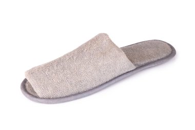 Beyaz arkaplanda izole edilmiş ayakkabı evi grisi.