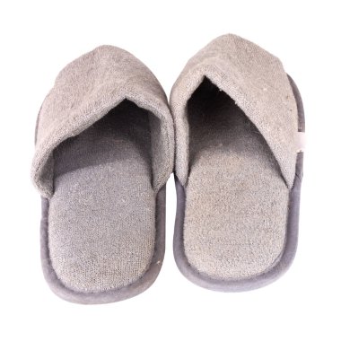 Beyaz arkaplanda izole edilmiş ayakkabı evi grisi.