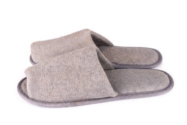 Beyaz arkaplanda izole edilmiş ayakkabı evi grisi.