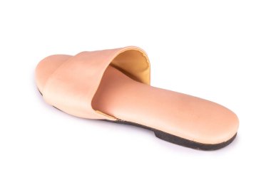 Beyaz arkaplanda izole edilmiş ayakkabı eti rengi.