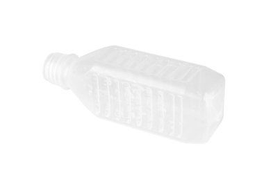 Beyaz arkaplanda izole edilmiş plastik şişe.