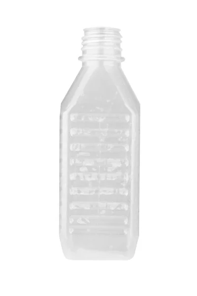 Botella Plástico Aislado Sobre Fondo Blanco —  Fotos de Stock