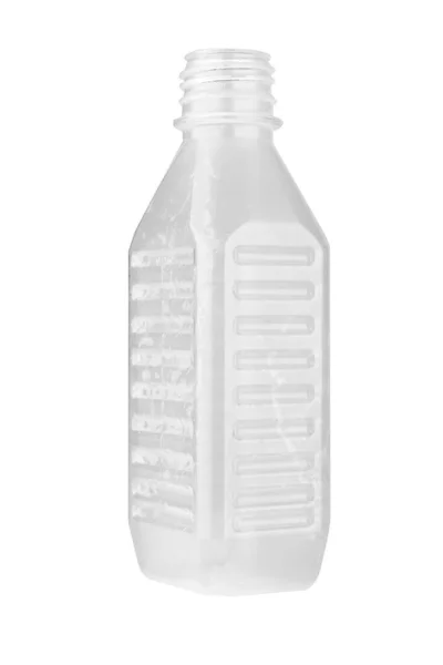 Plastic Fles Geïsoleerd Witte Achtergrond — Stockfoto