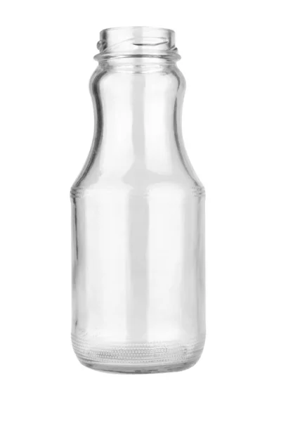 Glazen Fles Geïsoleerd Witte Achtergrond — Stockfoto